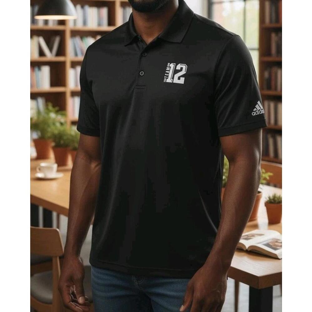 Adidas Team 12 Texas A&M Polo Shirt Men’s XL Black Athletic